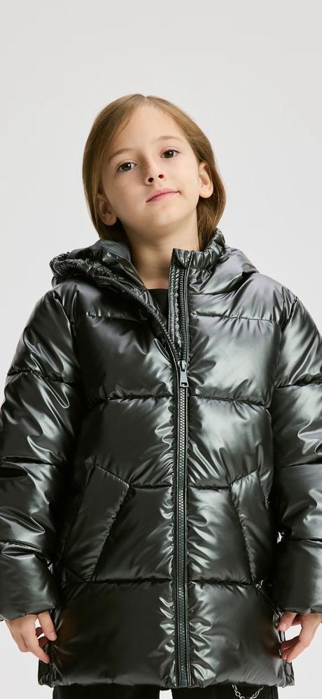 Prešívaná metalická bunda s kapucňou reserved, reserved,116 / 122