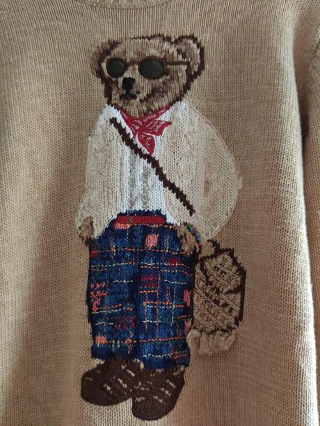 Ralph lauren bear originál luxusný sveter l, ralph lauren,l