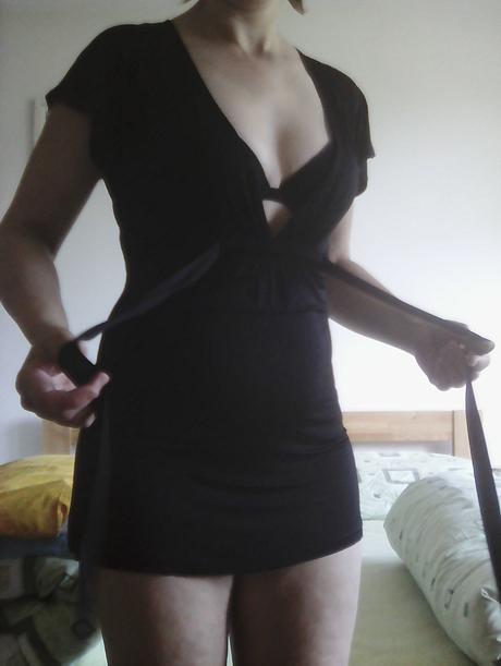 Čierne topy, tuniky, s