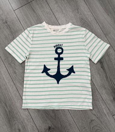 Námornícke tričko veľ. 122/128, h&m,128