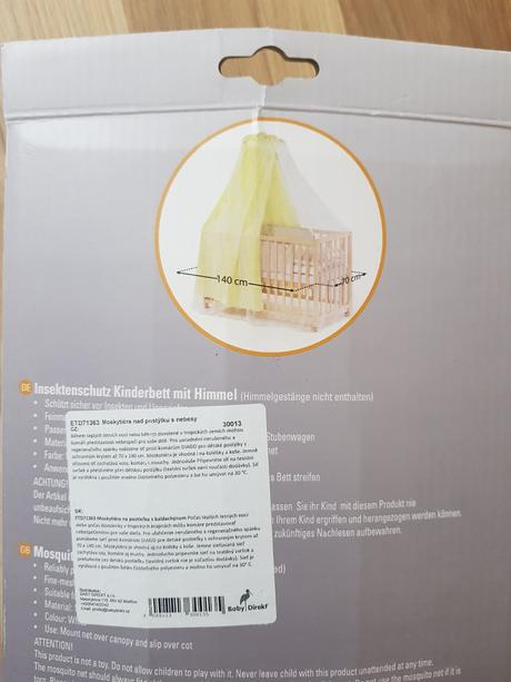 Sieťka nad postieľku, šírka (cm): 140,dĺžka (cm): 70