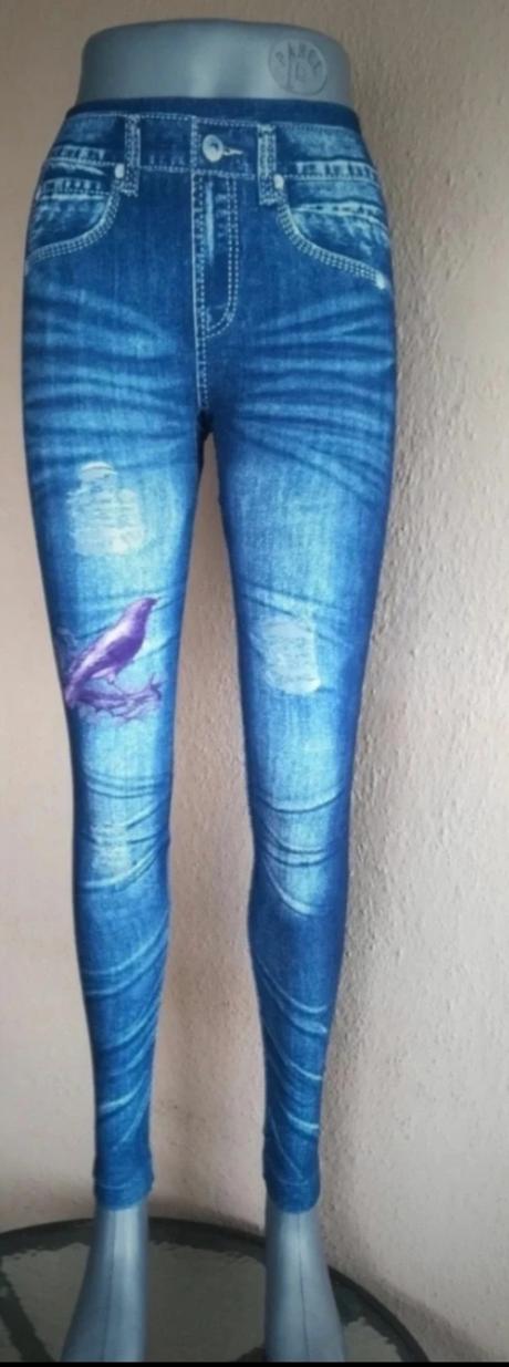 Legíny džínsový vzhľad, s/m, m / s