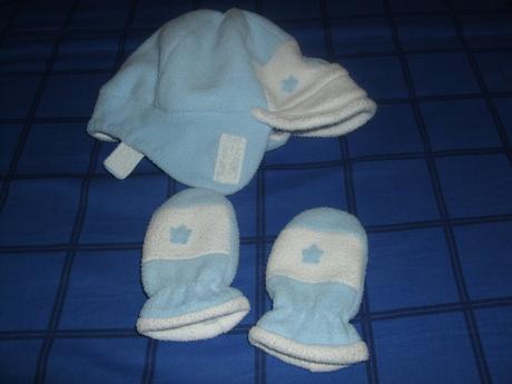 Flísová čiapka so šiltom + rukavičky, old navy,80