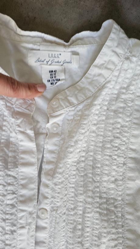 Košeľa, biela blúzka pre vysokú postavu, h&m,42