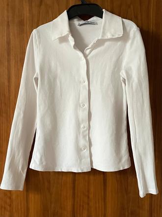 Mango mäkká krémová biela polokošeľa golier xxs, mango,32