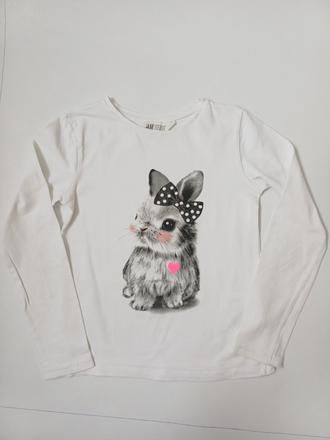Tričko zajačik, h&m,122