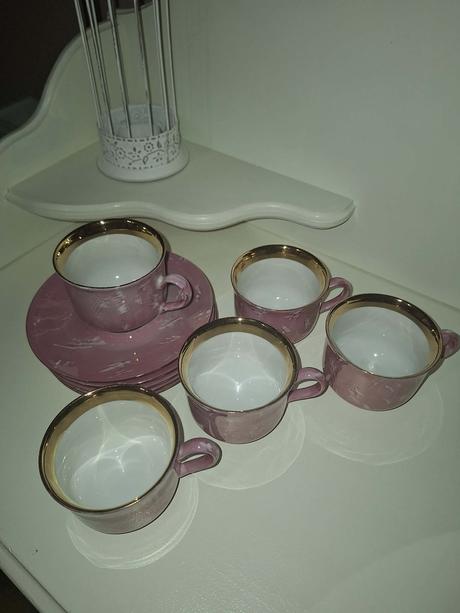 Kávová súprava ružová, 