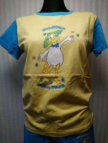 Dvojdielne pyžamo žlto modré, iris flower, xl, xl