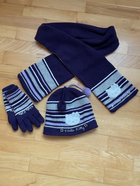 Čiapka + šál + rukavice, h&m,122