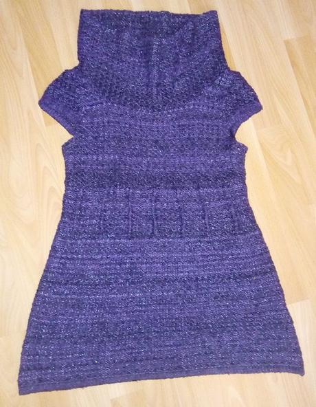 Fialový pletený top, l