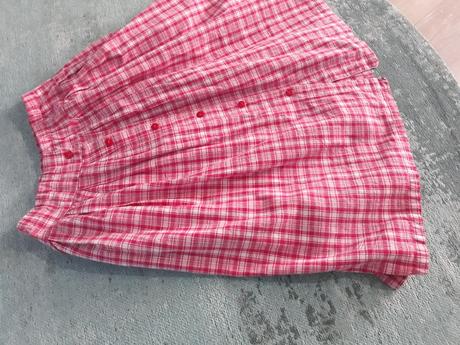 Bavlnená karo sukňa, s