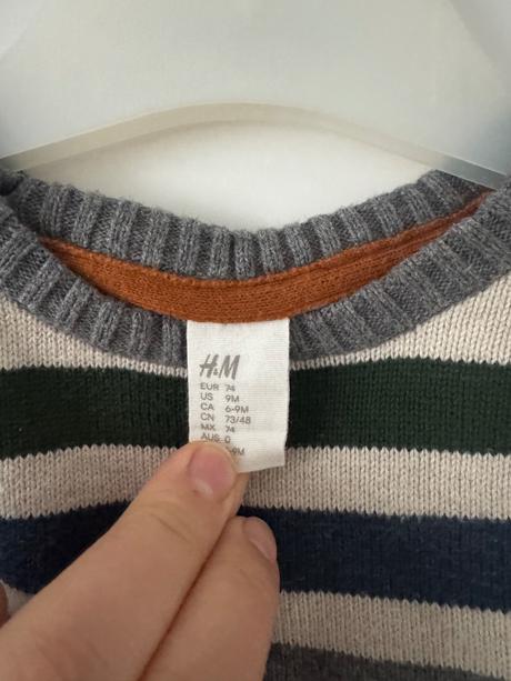 Farebny svetrik, h&m,74
