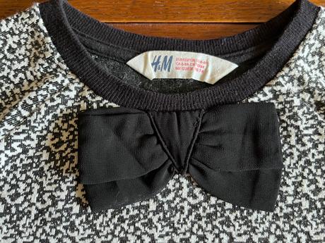 Elegantný pulóvrik s mašľou 122/128, h&m,122