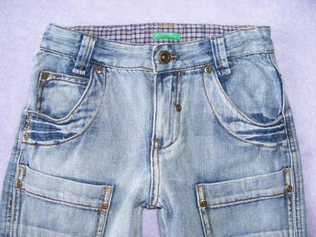 Rifľové bermudy zn. benetton, benetton,110