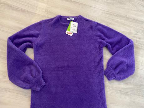Fialový sveter, s