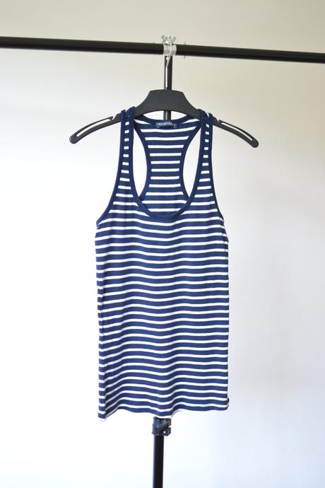 Bielo-tmavomodré tielko s, s