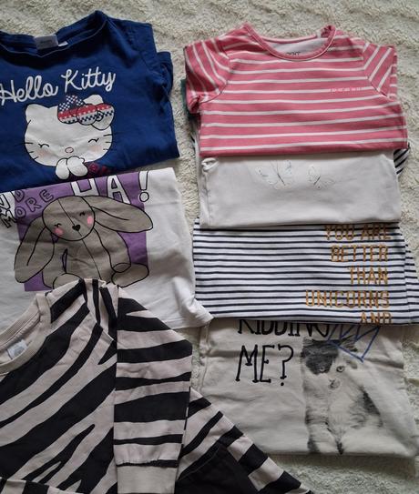 Tričká topy 7ks 104/110, 104