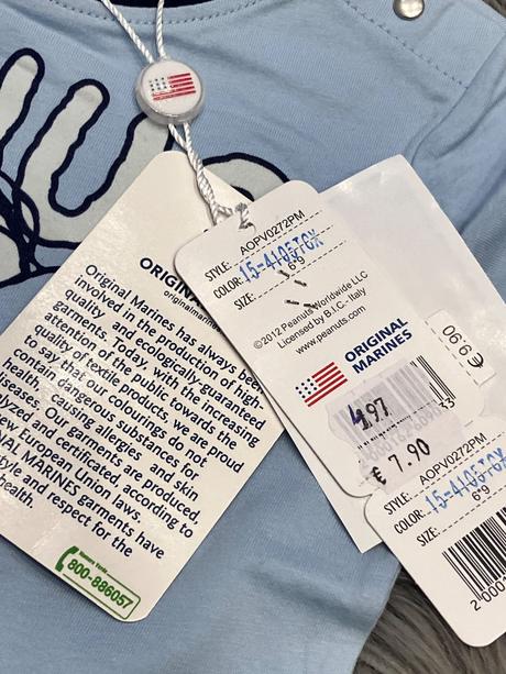 Chlapčenské tričko s potlačou a nápisom (6-9 mes.), original marines,68 / 74