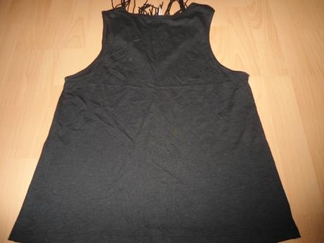 Cierne tricko strapce, fishbone,m