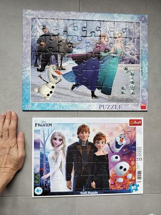 2x puzzle frozen, 30 a 40ks, 4+,