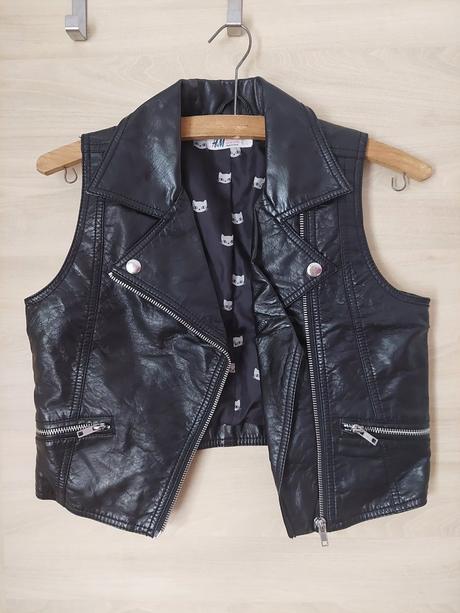 Kozenkova vesta cierna h&m, velkost s, h&m,s