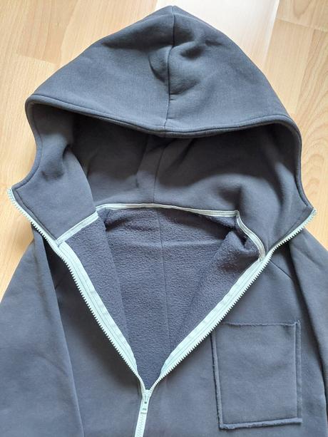 Tmavošedá predlžená mikina/kabátik - top stav, maybe4baby,158