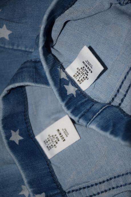 Perfektne 3/4 riflove capri leginky 5-8r., h&m,128