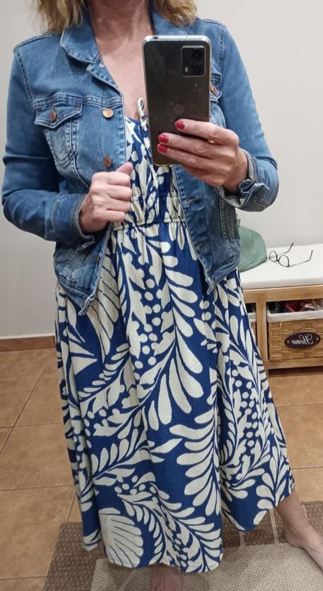 Šaty h&m a riflovka mango, h&m,s