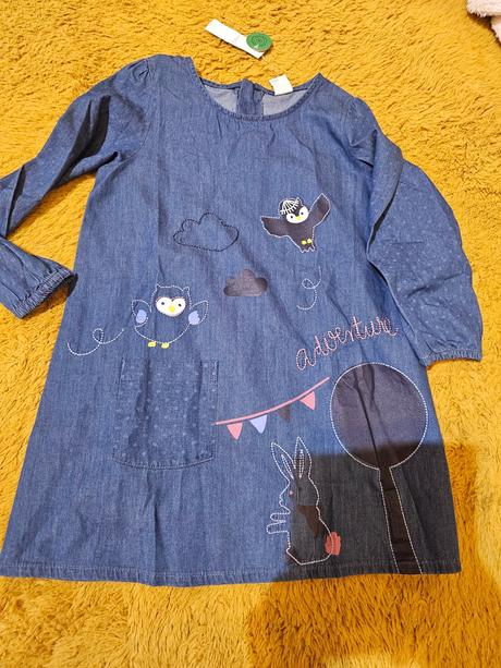 Šaty rifĺové tenké 122, lindex,122