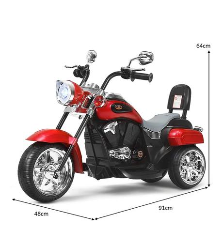 Elektrická motorka s 3 kolesami costway 6v, 