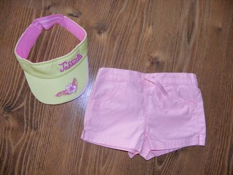 Ružové málo nosené krátke nohavice, tesco,122