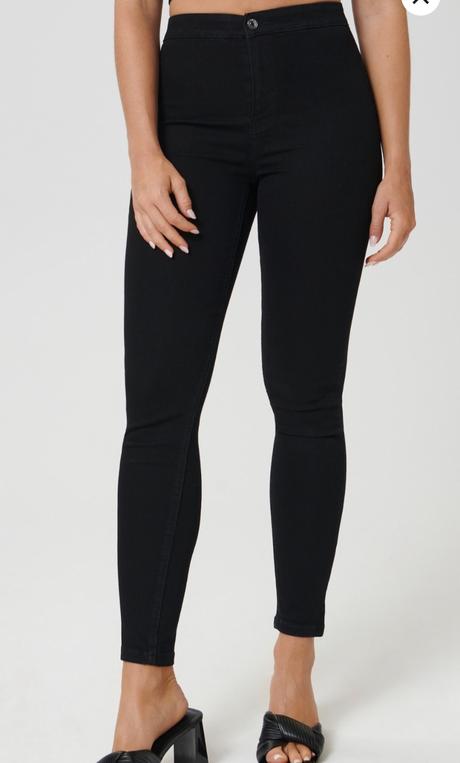 Uzke skinny nohavice s vysokym pasom, sinsay,32