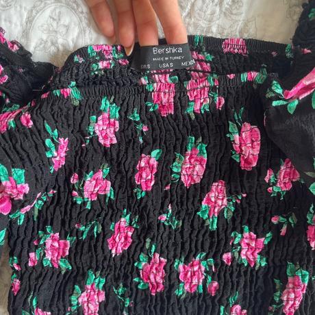 Kvetinový komplet sukne a topu, bershka,s