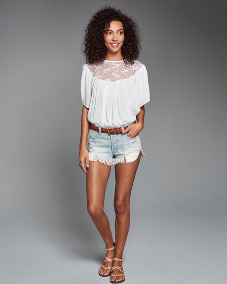 Biely top s cipkou abercrombie&fitch vel.s/m, abercrombie&fitch,m / s