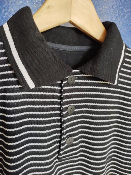 Polokošeľa - black&white, l