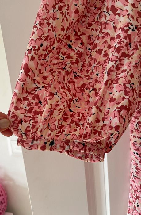 Ružové kvetované zavinovacie šaty, only, m/38, only,m