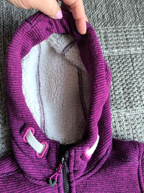 Mikinová bunda zateplená kožušinkou, 98