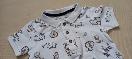 Zvieratkové tričko s limčekom/golierom, primark,86