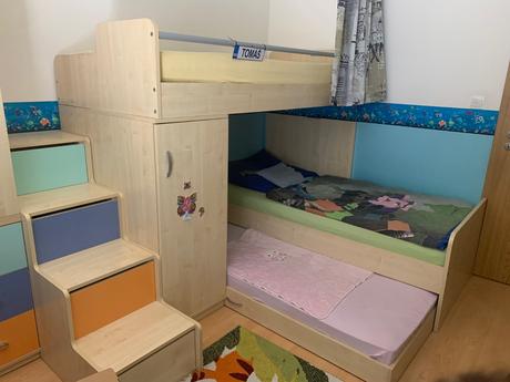 Poschodová postel, šírka (cm): 90,dĺžka (cm): 200