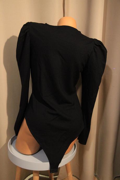 Čierny viskózový body top, h&m, l, h&m,l