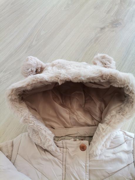 Dievčenska krémová zimná bunda, f&f,80