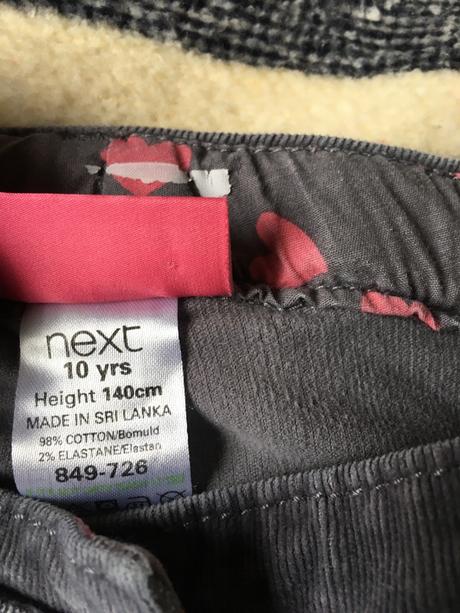 Menčestrové strečove slim nohavice, next,140