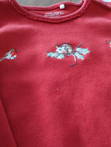 Bodynka s výšivkou vianočné, 86