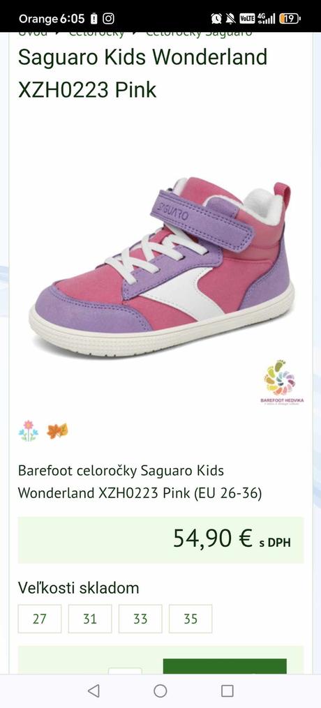 Barefoot topanky saquaro kids wonderland, 36