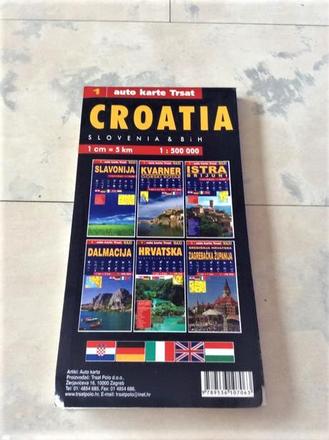 Mapa chorvátsko, 