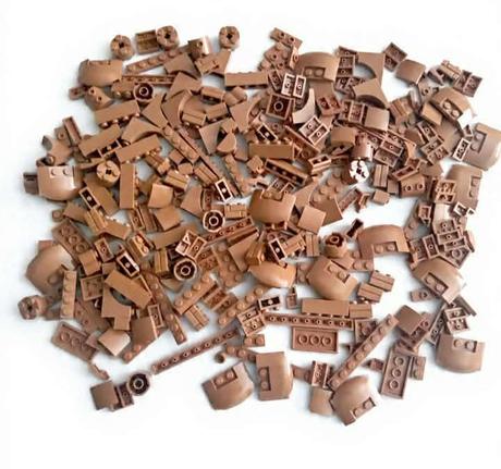 Lego originál diely, medium nugát, nehrané (310ks),
