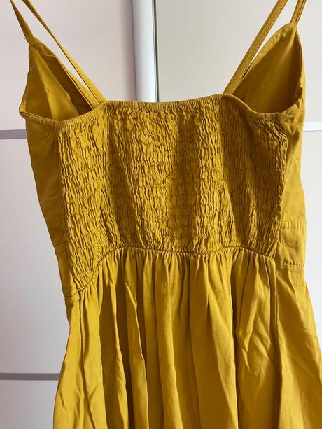 Horčicové letné šaty xs/s, xs