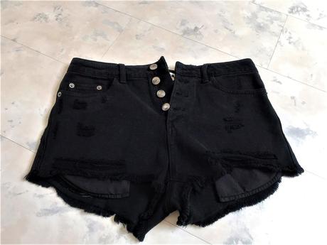 Ostranbané riflové kraťasy s vyšším pásom, tally weijl,s