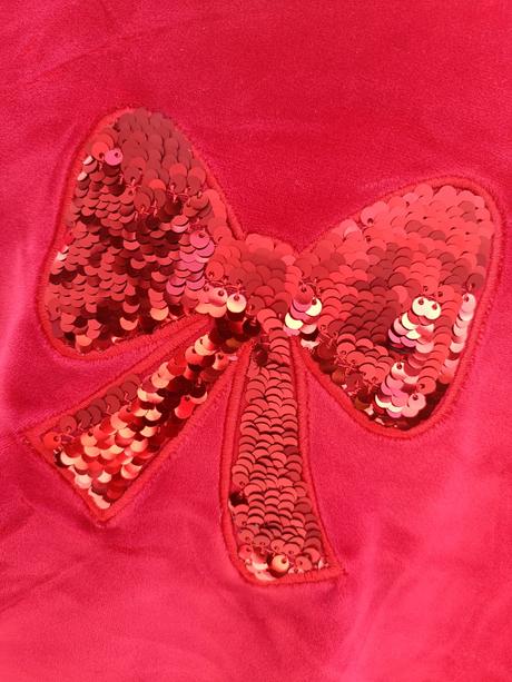 Velúrová mikina s trblietavou mašličkou, pepco,110