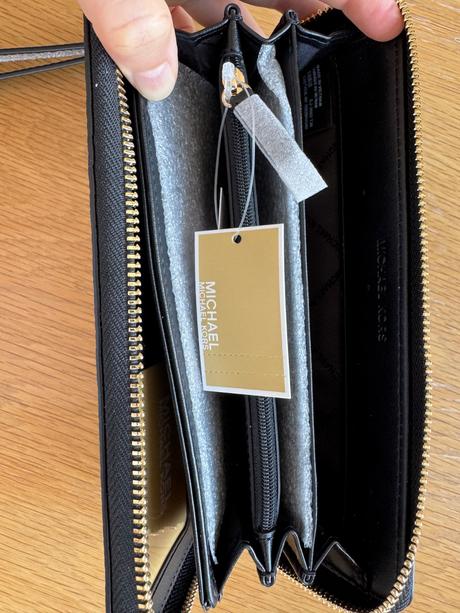 Michael kors kožená wristlet peňaženka, michael kors